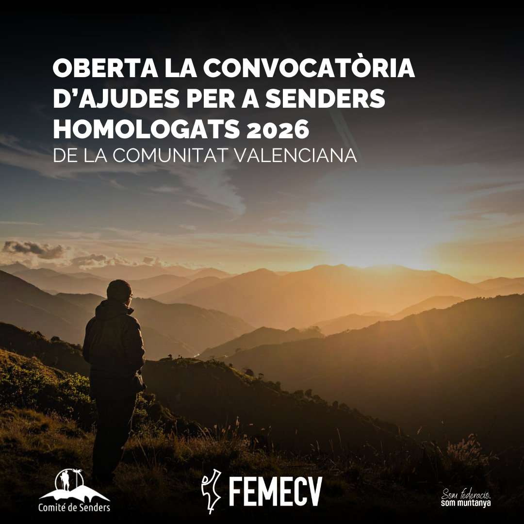 Oberta la convocatòria d'ajudes 2026 per a la promoció de senderes homologades en la Comunitat Valenciana