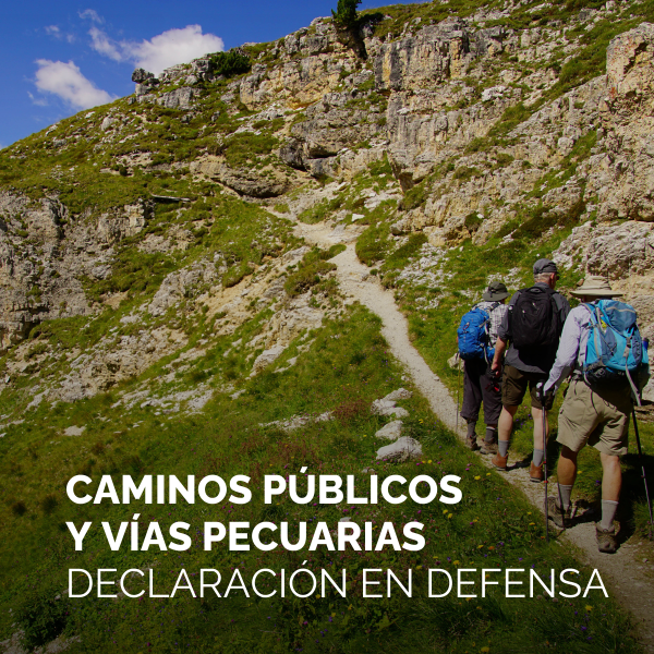 Declaración en defensa de los caminos públicos y vías pecuarias