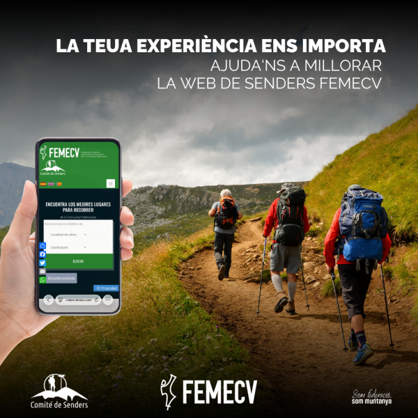 Ajuda'ns a millorar la web de senders FEMECV