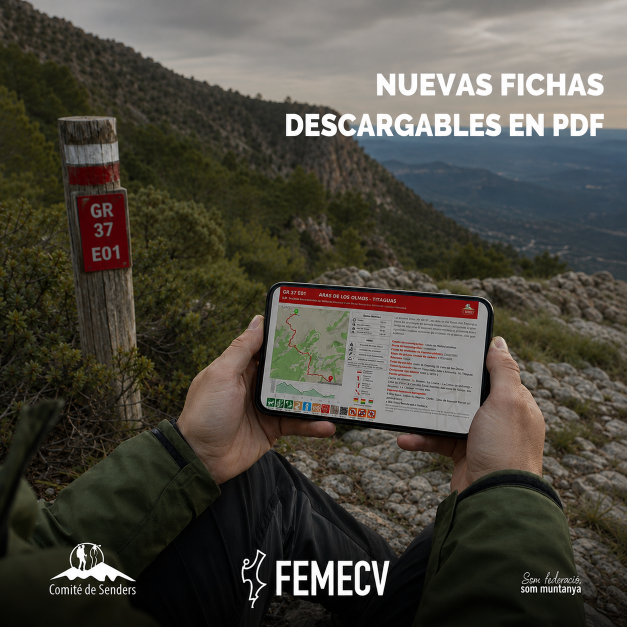 La web de senderos homologados incorpora fichas descargables en pdf en todos los senderos